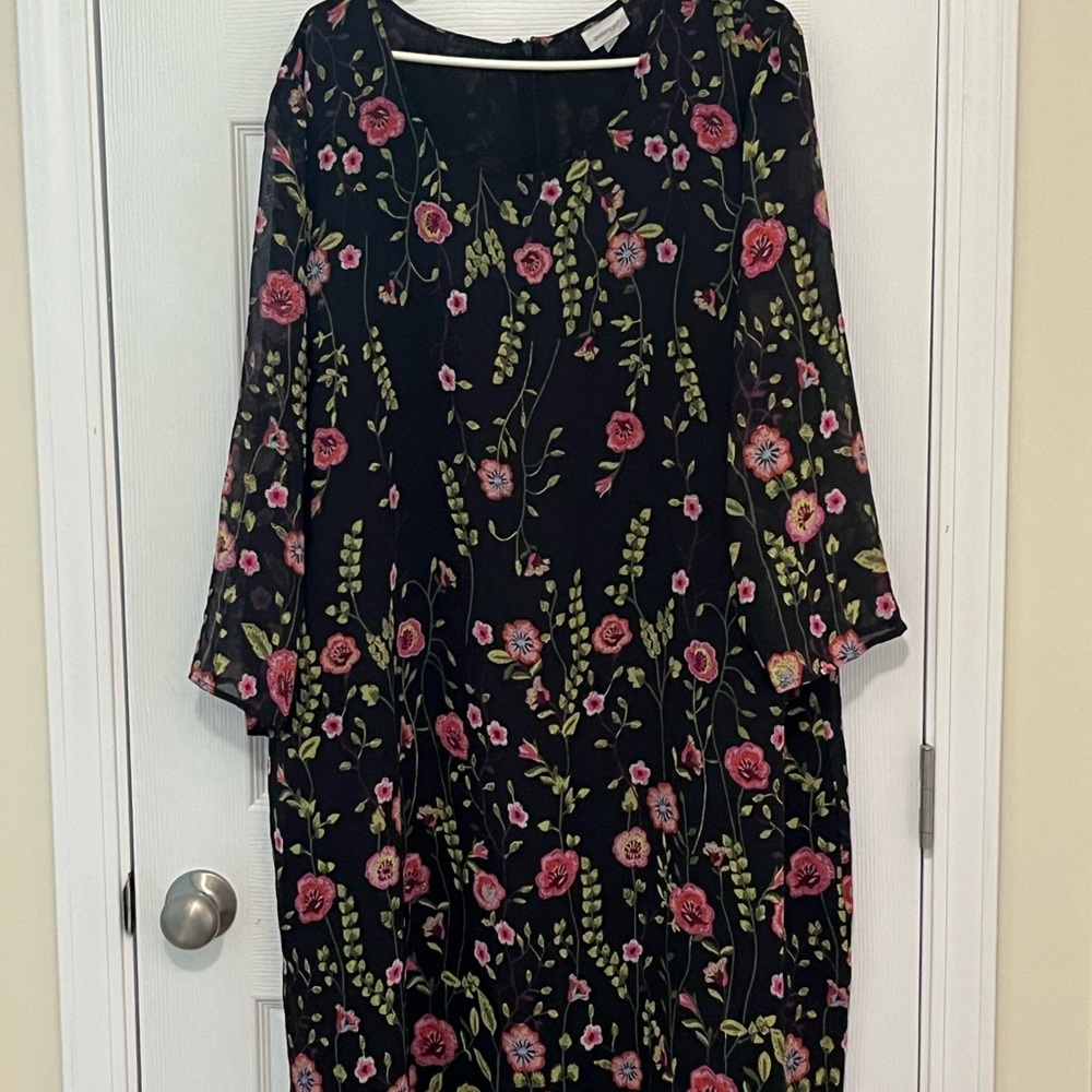 Avenue Pink and Black Dress
